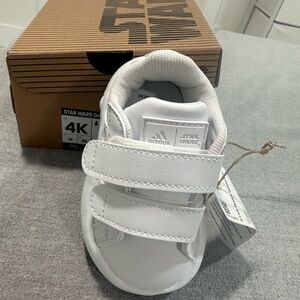 Adidas White Sneakers with Velcro Straps